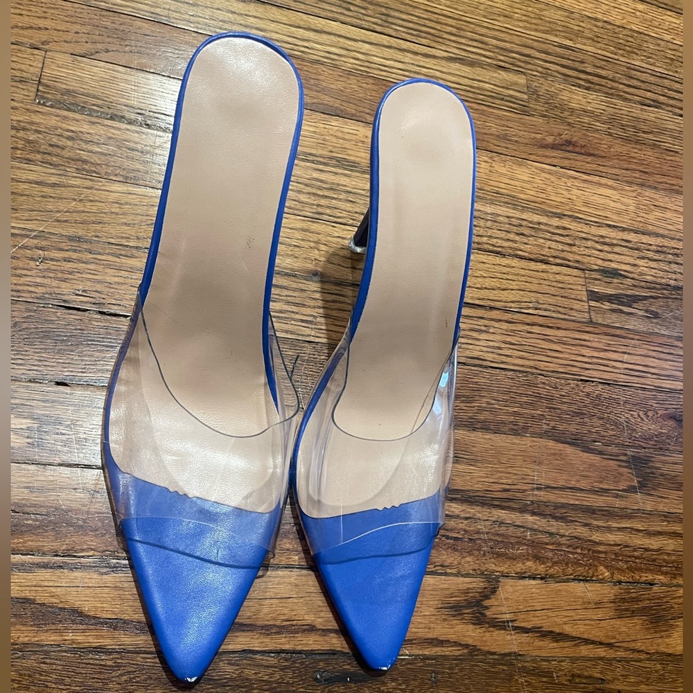 Blue short heels